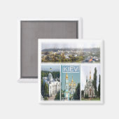 Aimant zUA006 KIEV, Ukraine, Europe, Fridge (Recto/Verso)