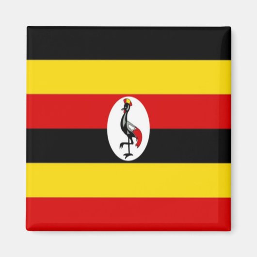 Aimant zUG001 Drapeau OUGANDA, Afrique, Réfrigérateur (Devant)