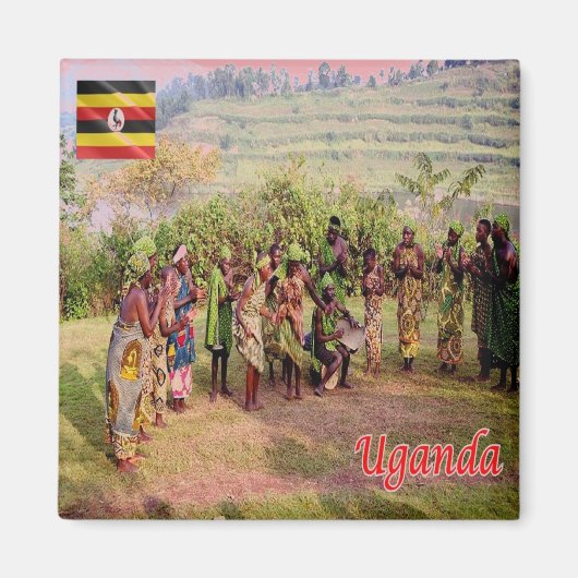 Aimant zUG003 OUGANDA, Batwa, Afrique, Réfrigérateur (Devant)
