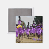 Aimant zUG004 OUGANDA, Célébrations culturelles, Afrique, (Recto/Verso)