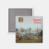 Aimant zUG005 KAMPALA, Skyline, Ouganda, Afrique, Réfrigé (Recto/Verso)