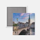 Aimant Zurich, Suisse photo pittoresque, (Recto/Verso)
