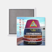 Aimant zUS012 FLORIDA, Key West, extrême sud, réfrigérate (Recto/Verso)