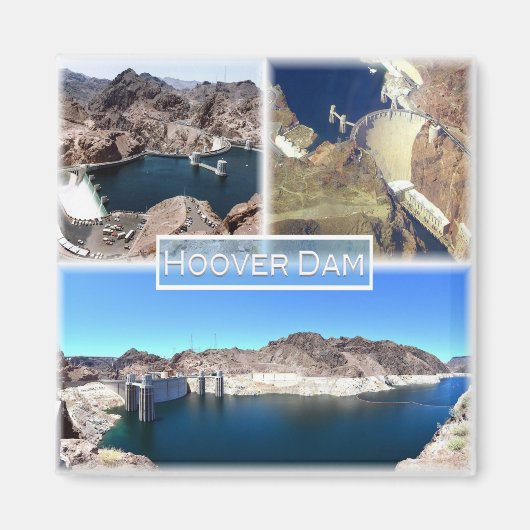 Aimant zUS015 HOOVER DAM, Mosaic, Lake Meid, Fridge (Devant)