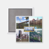 Aimant zUS019 VIRGINIE OCCIDENTALE, Mosaïque, Amérique, F (Recto/Verso)