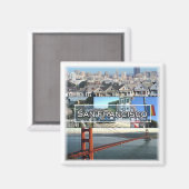 Aimant zUS032 SAN FANCISCO, Mosaic, Californie, Fridge (Recto/Verso)