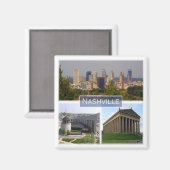 Aimant zUS037 NASHVILLE, Tennessee, mosaïque, réfrigérate (Recto/Verso)