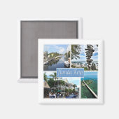 Aimant zUS050 FLORIDA KEYS, Mosaïque, Amérique, Frigo (Recto/Verso)