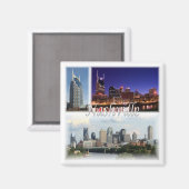 Aimant zUS052 NASHVILLE, TENNESSEE, Mosaïque, Réfrigérate (Recto/Verso)