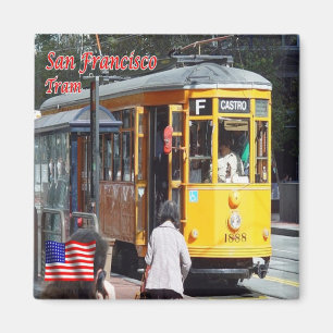 Aimant zUS059 SAN FRANCISCO, Carré Alamo, Tram, Réfrigéra
