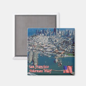 Aimant zUS075 SAN FRANCISCO, Fishermans Wharf, Frigo (Recto/Verso)