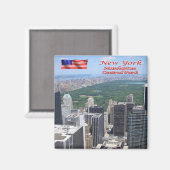 Aimant zUS104 CENTRAL PARK, Manhattan, NYC, Réfrigérateur (Recto/Verso)