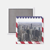 Aimant zUS105 MANHATTAN, New York City, Amérique, Réfrigé (Recto/Verso)