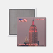 Aimant zUS108 EMPIRE STATE BUILDING, New York City, Réfri (Recto/Verso)