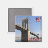 Aimant zUS112 BROOKLYN Bridge, New York City, Fridge (Recto/Verso)