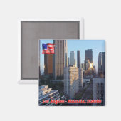 Aimant zUS173 LOS ANGELES, district financier, réfrigérat (Recto/Verso)