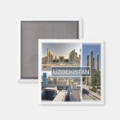 Aimant zUZ005 UZBEKISTAN, mosaïque, Asie, réfrigérateur (Recto/Verso)