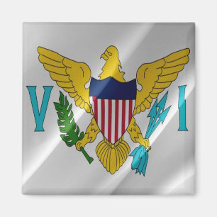 Aimant zVI002 VIRGIN ISLANDS, Drapeau, Amérique, Réfrigér