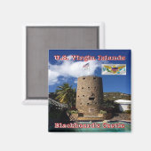 Aimant zVI005 VIRGIN ISLANDS, Château de Barbe Noire, Réf (Recto/Verso)