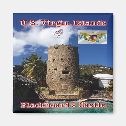 Aimant zVI005 VIRGIN ISLANDS, Château de Barbe Noire, Réf (Devant)
