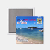 Aimant zVI008 SAINT CROIX, baie de Teague, îles Vierges, (Recto/Verso)