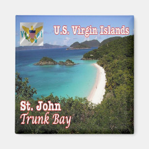 Aimant ZVI011 ST. JOHN, Trunk Bay, Iles Viegin, Réfrigéra