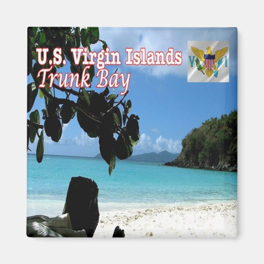 Aimant zVI016 VIRGIN ISLANDS, Trunk Bay, America, Fridge (Devant)