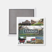 Aimant zVN003 HANOI, Vietnam, mosaïque, Asie, réfrigérate (Recto/Verso)