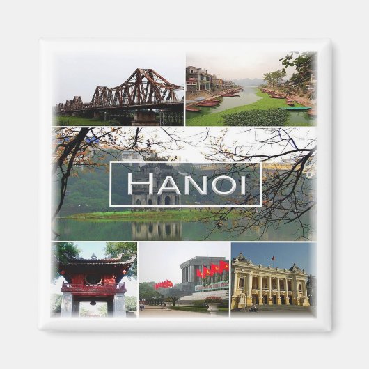 Aimant zVN003 HANOI, Vietnam, mosaïque, Asie, réfrigérate (Devant)