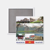 Aimant zVN009 HANOI, Mosaïque, Vietnam, Asie, Frigo (Recto/Verso)