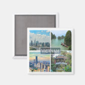 Aimant zVN012 VIETNAM, mosaïque, Asie, réfrigérateur (Recto/Verso)