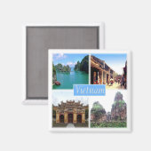 Aimant zVN014 VIETNAM, mosaïque, Asie, réfrigérateur (Recto/Verso)