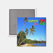 Aimant zVU007 EFATE, ERAKOR Beach, Vanuatu, Océanie, Réfr (Recto/Verso)