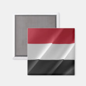 Aimant zYE002 YEMENI Drapeau, Yémen, Frigo (Recto/Verso)