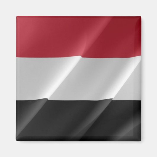 Aimant zYE002 YEMENI Drapeau, Yémen, Frigo (Devant)