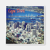 Aimant zZA008 CAPE TOWN, Vue aérienne, Afrique du Sud, Ré (Devant)