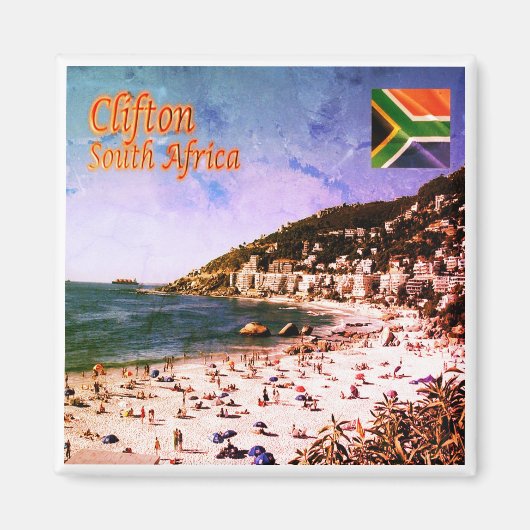 Aimant zZA009 CLIFTON, Panorama, Afrique du Sud, Fridge (Devant)