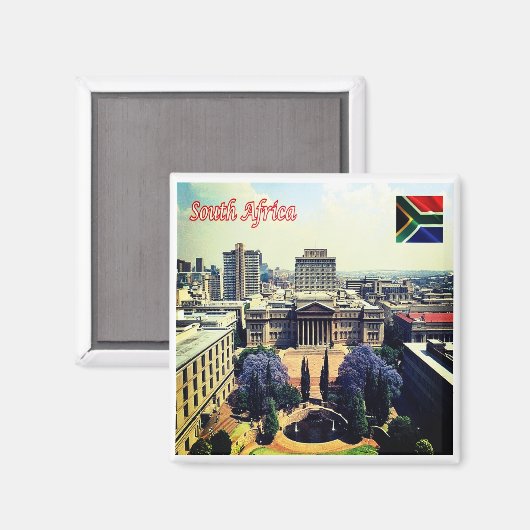 Aimant zZA022 AFRIQUE DU SUD, Avec Université, Réfrigérat (Recto/Verso)