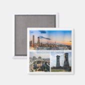 Aimant zZA030 JOHANNESBURG, Mosaïque, Afrique du Sud, Réf (Recto/Verso)