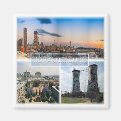 Aimant zZA030 JOHANNESBURG, Mosaïque, Afrique du Sud, Réf (Devant)