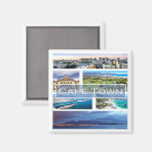 Aimant zZA032 CAPE TOWN, Mosaic, Afrique du Sud, Fridge (Recto/Verso)