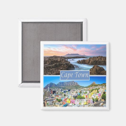 Aimant zZA033 CAPE TOWN, Afrique du Sud, Fridge (Recto/Verso)