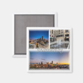 Aimant zZA034 JOHANNESBURG, Mosaïque, Afrique du Sud, Fid (Recto/Verso)