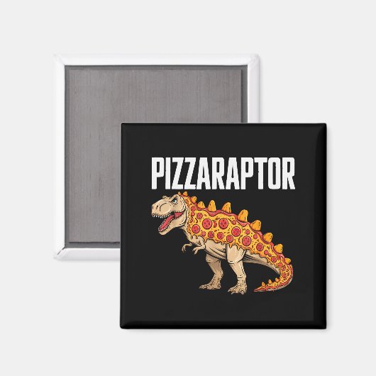 Aimant Zza T-rex Dino Fast Food Funny Zza Dinosaur (Recto/Verso)