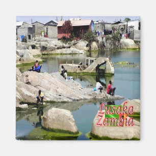 Aimant zZM005 LUSAKA, Zambie, Afrique, Réfrigérateur
