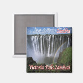 Aimant zZM007 ZAMBIA, Victoria Falls Zambezi, Frigo (Recto/Verso)