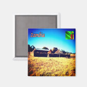 Aimant zZM008 ZAMBIE, Panorama, Afrique, Réfrigérateur (Recto/Verso)