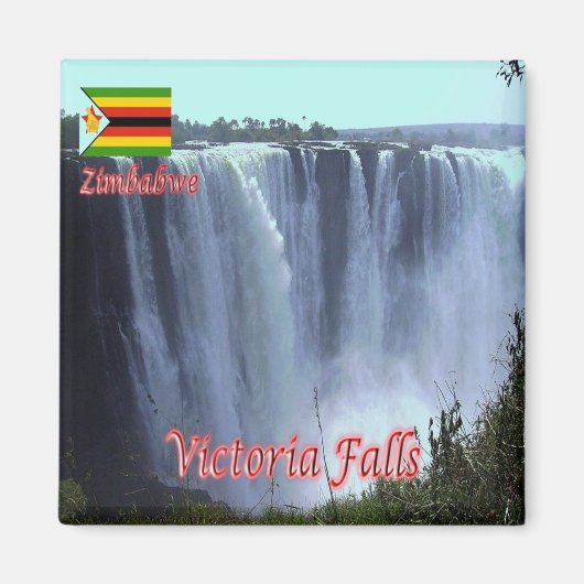 Aimant zZW003 VICTORIA FALLS, Zimbabwe, Afrique, Réfrigér (Devant)