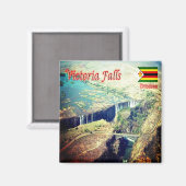 Aimant zZW004 VICTORIA FALLS, Zimbabwe, Afrique, Fridge (Recto/Verso)