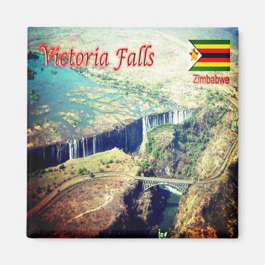 Aimant zZW004 VICTORIA FALLS, Zimbabwe, Afrique, Fridge (Devant)